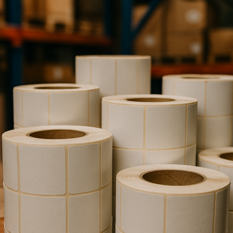 rouleaux d'étiquettes neutres pour la logistique